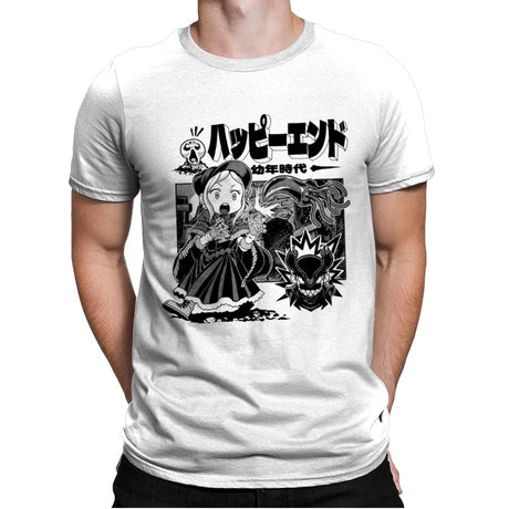 Happy Ending - Mens Premium T-Shirts RIPT Apparel Small / White