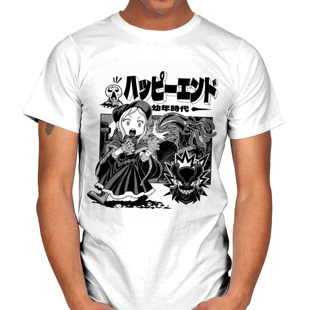 Happy Ending - Mens T-Shirts RIPT Apparel Small / White