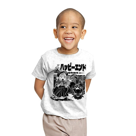 Happy Ending - Youth T-Shirts RIPT Apparel X-small / White
