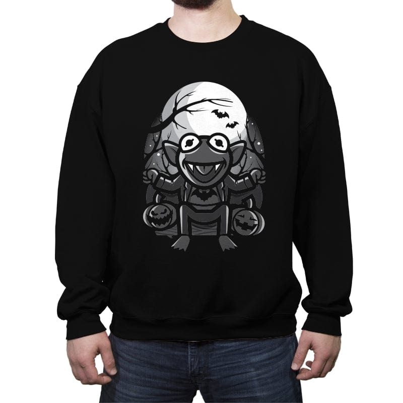 Happy Frogoween - Crew Neck Sweatshirt Crew Neck Sweatshirt RIPT Apparel Small / Black