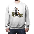 Happy Groundhog Day - Crew Neck Sweatshirt Crew Neck Sweatshirt RIPT Apparel Small / White