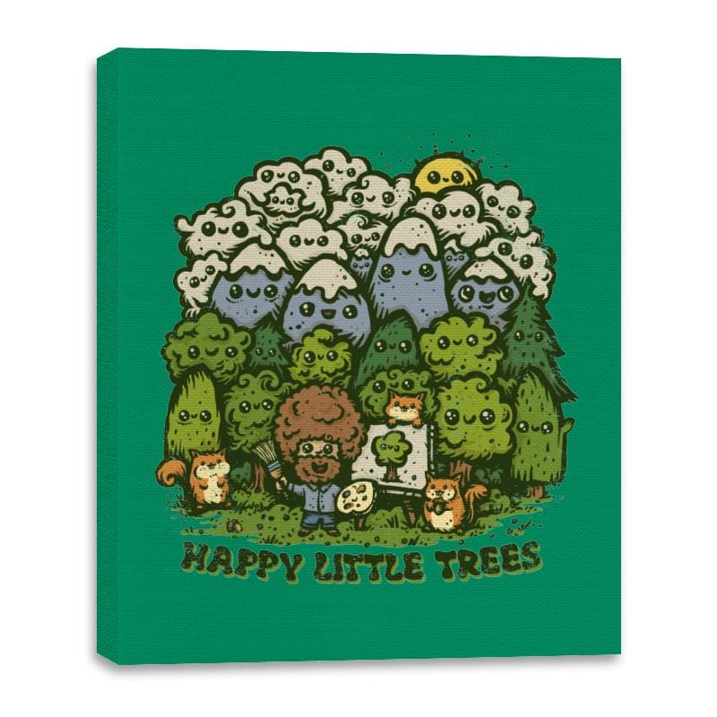 Happy Little Trees - Canvas Wraps Canvas Wraps RIPT Apparel 16x20 / Kelly