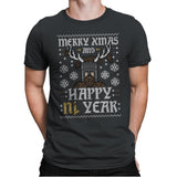Happy Ni Year! - Ugly Holiday - Mens Premium T-Shirts RIPT Apparel Small / Heavy Metal