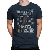 Happy Ni Year! - Ugly Holiday - Mens Premium T-Shirts RIPT Apparel Small / Indigo