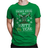 Happy Ni Year! - Ugly Holiday - Mens Premium T-Shirts RIPT Apparel Small / Kelly Green