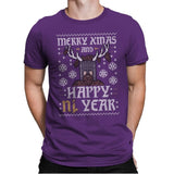 Happy Ni Year! - Ugly Holiday - Mens Premium T-Shirts RIPT Apparel Small / Purple Rush