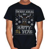 Happy Ni Year! - Ugly Holiday - Mens T-Shirts RIPT Apparel Small / Black