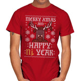 Happy Ni Year! - Ugly Holiday - Mens T-Shirts RIPT Apparel Small / Red