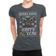 Happy Ni Year! - Ugly Holiday - Womens Premium T-Shirts RIPT Apparel Small / Heavy Metal