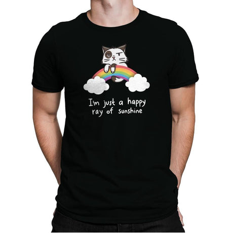 Happy Ray of Sunshine - Mens Premium T-Shirts RIPT Apparel Small / Black
