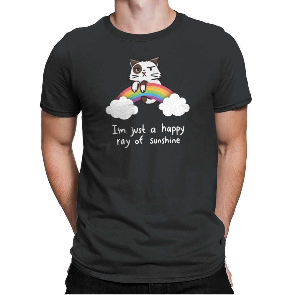 Happy Ray of Sunshine - Mens Premium T-Shirts RIPT Apparel Small / Heavy Metal