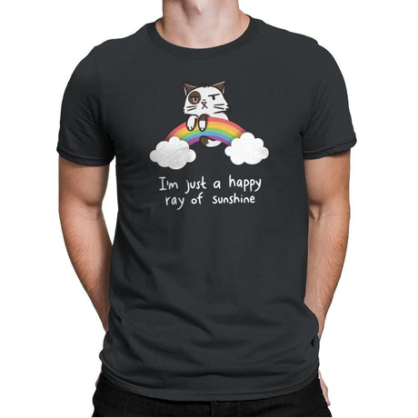 Happy Ray of Sunshine - Mens Premium T-Shirts RIPT Apparel Small / Heavy Metal