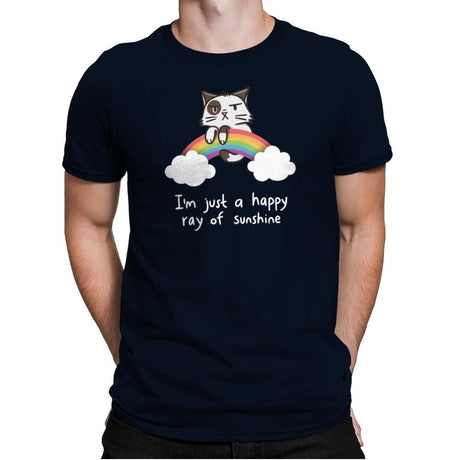 Happy Ray of Sunshine - Mens Premium T-Shirts RIPT Apparel Small / Midnight Navy