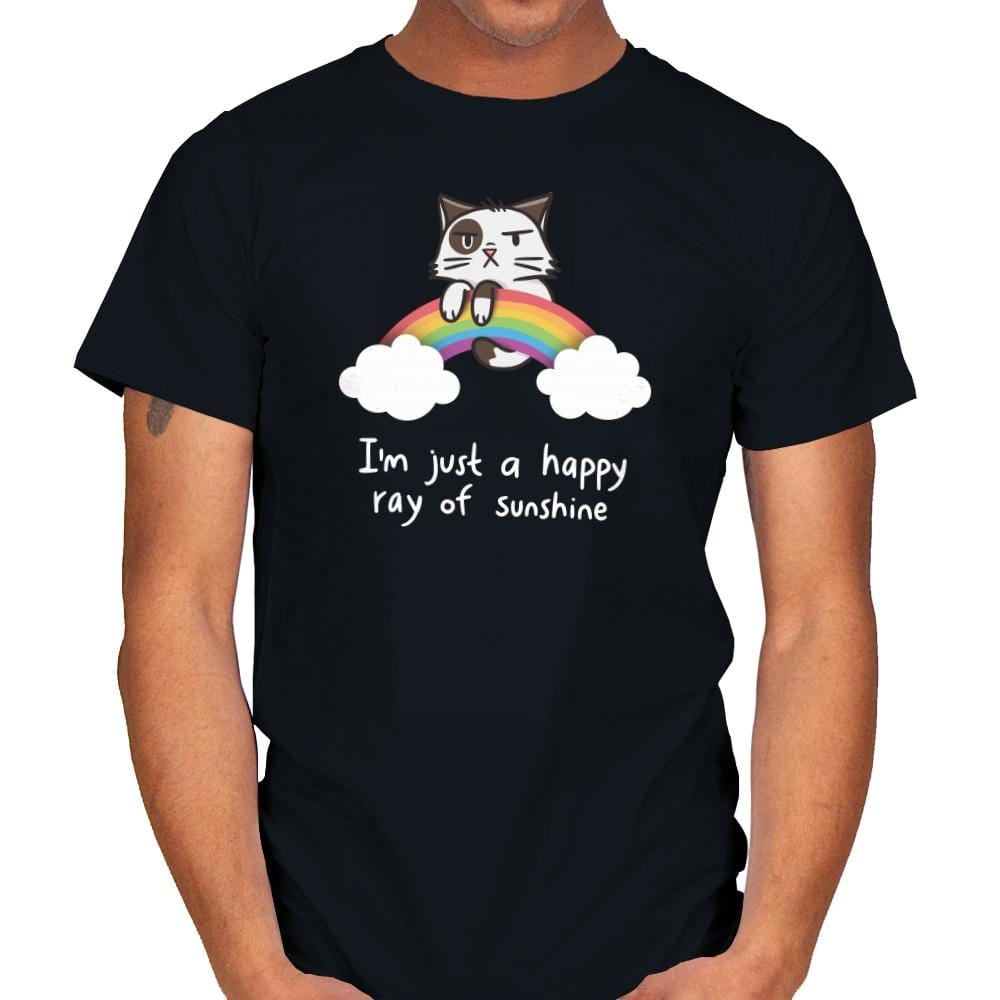 Happy Ray of Sunshine - Mens T-Shirts RIPT Apparel Small / Black