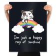 Happy Ray of Sunshine - Prints Posters RIPT Apparel 18x24 / Black