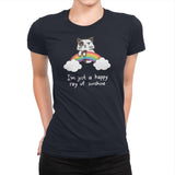 Happy Ray of Sunshine - Womens Premium T-Shirts RIPT Apparel Small / Midnight Navy