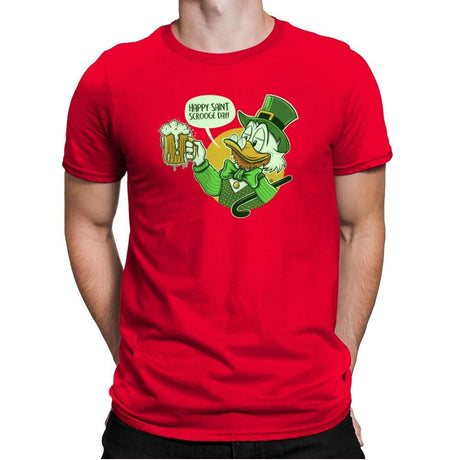 Happy Scrooge Day - St Paddys Day - Mens Premium T-Shirts RIPT Apparel Small / Red