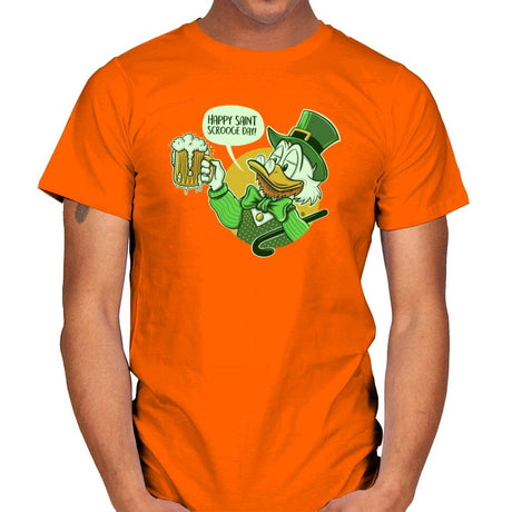 Happy Scrooge Day - St Paddys Day - Mens T-Shirts RIPT Apparel Small / Orange