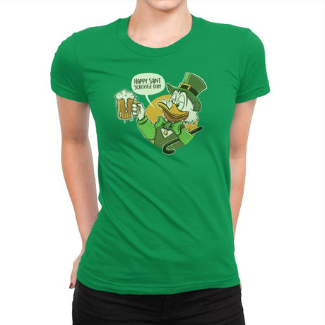 Happy Scrooge Day - St Paddys Day - Womens Premium T-Shirts RIPT Apparel Small / Kelly Green