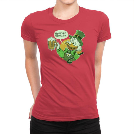 Happy Scrooge Day - St Paddys Day - Womens Premium T-Shirts RIPT Apparel Small / Red