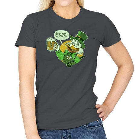 Happy Scrooge Day - St Paddys Day - Womens T-Shirts RIPT Apparel Small / Charcoal