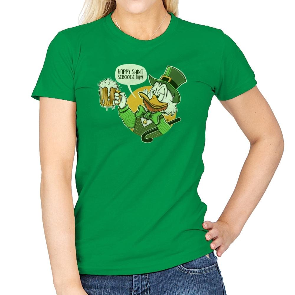Happy Scrooge Day - St Paddys Day - Womens T-Shirts RIPT Apparel Small / Irish Green