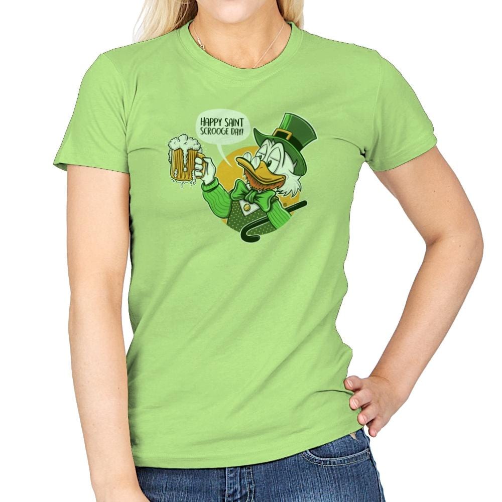 Happy Scrooge Day - St Paddys Day - Womens T-Shirts RIPT Apparel Small / Mint Green