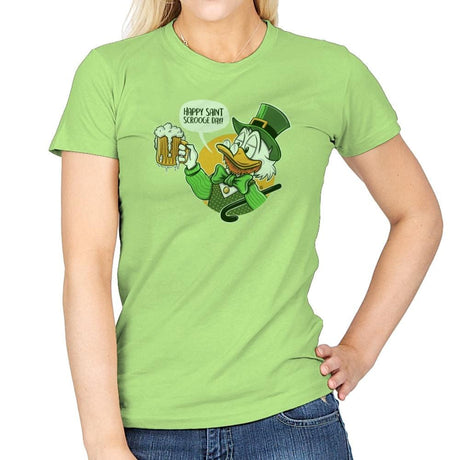 Happy Scrooge Day - St Paddys Day - Womens T-Shirts RIPT Apparel Small / Mint Green