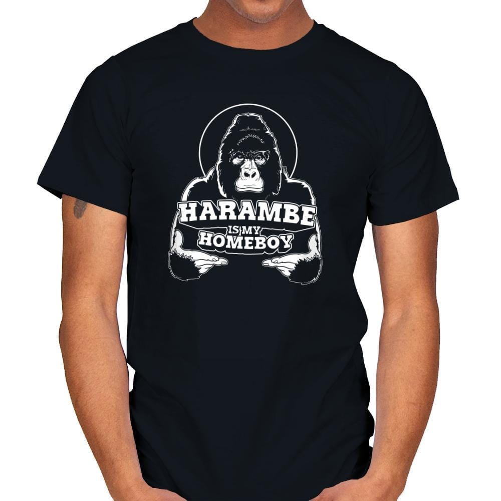Harambe is my Homeboy Exclusive - Mens T-Shirts RIPT Apparel Small / Black
