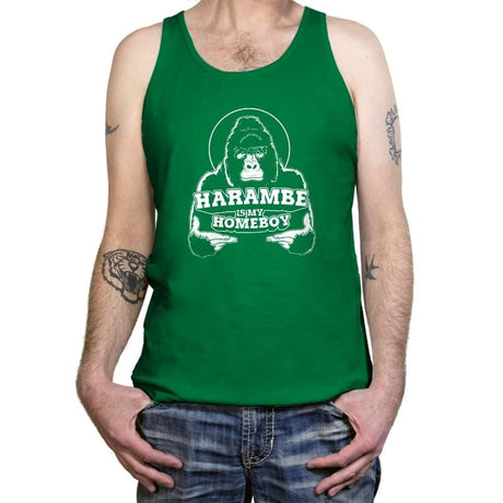 Harambe is my Homeboy Exclusive - Tanktop Tanktop RIPT Apparel X-Small / Kelly