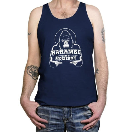 Harambe is my Homeboy Exclusive - Tanktop Tanktop RIPT Apparel X-Small / Navy