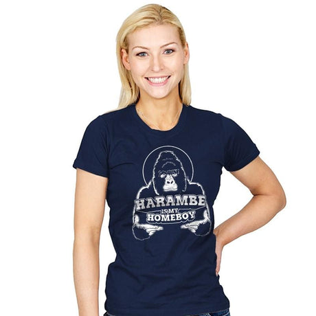 Harambe is my Homeboy - Womens T-Shirts RIPT Apparel