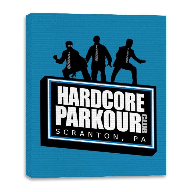 Hardcore Parkour Club - Canvas Wraps Canvas Wraps RIPT Apparel 16x20 / Sapphire