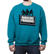 Hardcore Parkour Club - Crew Neck Sweatshirt Crew Neck Sweatshirt RIPT Apparel Small / Antique Sapphire