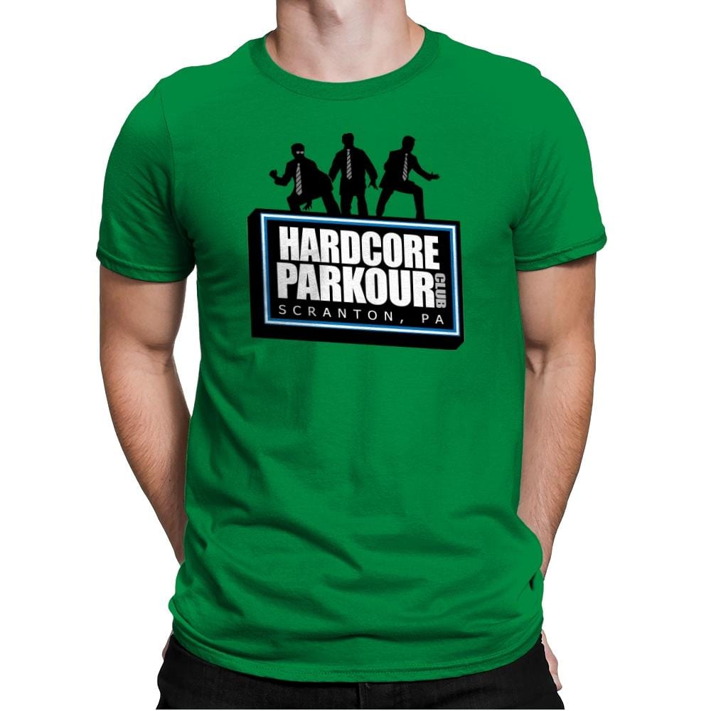 Hardcore Parkour Club - Mens Premium T-Shirts RIPT Apparel Small / Kelly