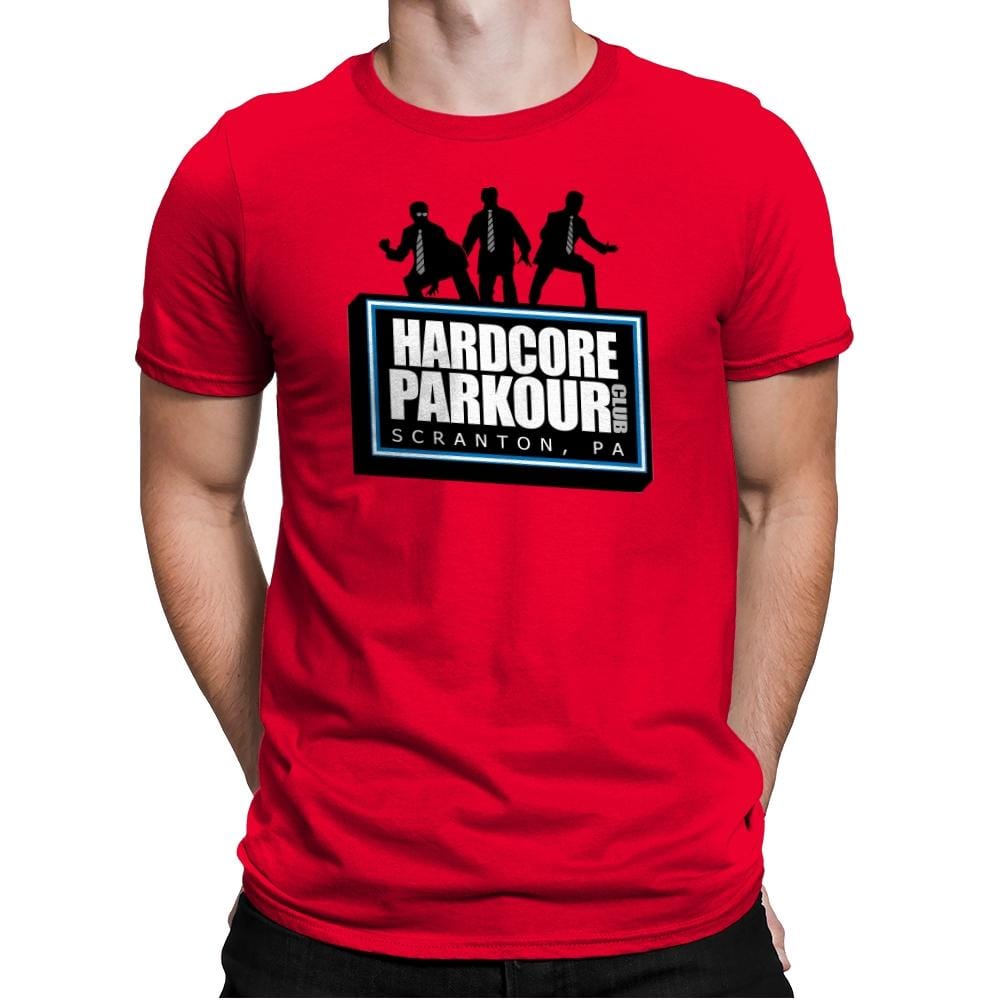 Hardcore Parkour Club - Mens Premium T-Shirts RIPT Apparel Small / Red