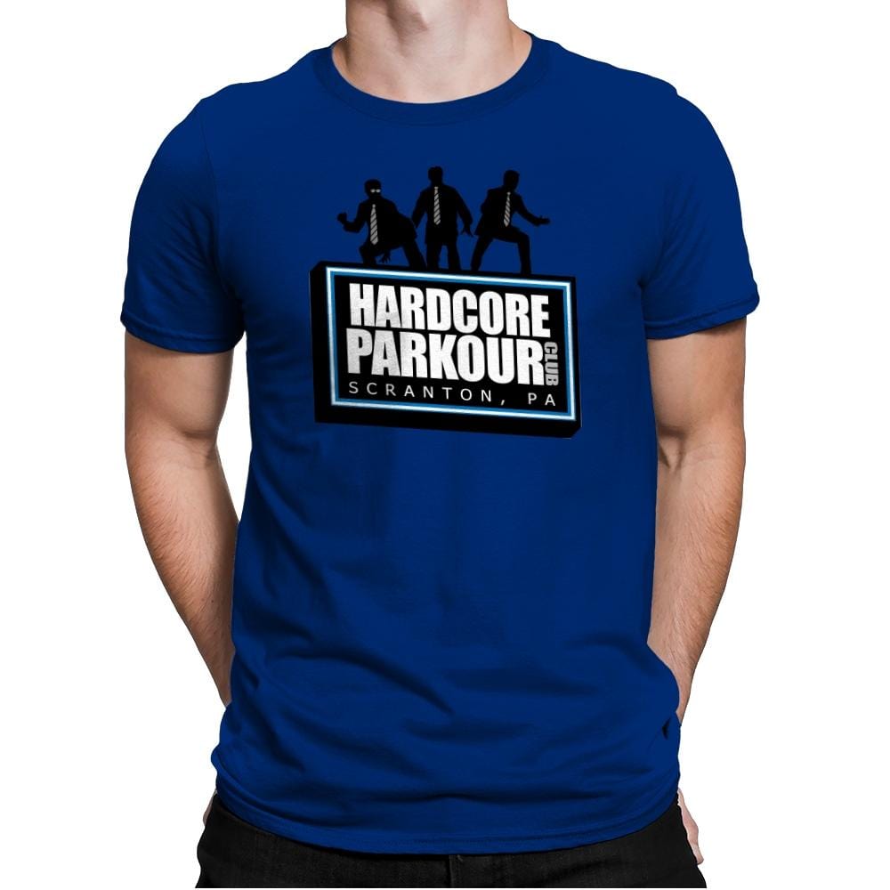 Hardcore Parkour Club - Mens Premium T-Shirts RIPT Apparel Small / Royal