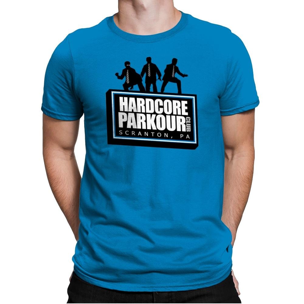 Hardcore Parkour Club - Mens Premium T-Shirts RIPT Apparel Small / Turqouise