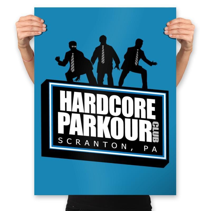 Hardcore Parkour Club - Prints Posters RIPT Apparel 18x24 / Sapphire