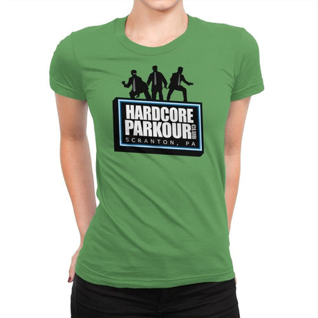 Hardcore Parkour Club - Womens Premium T-Shirts RIPT Apparel Small / Kelly