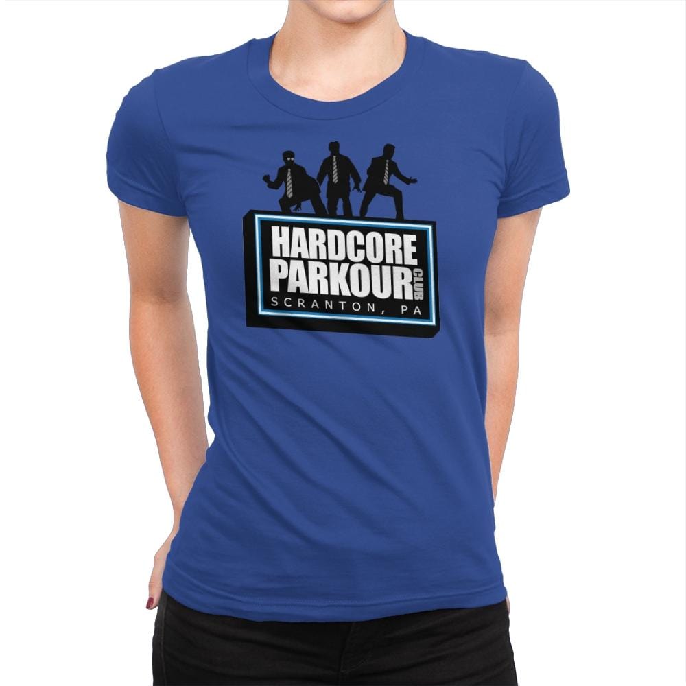 Hardcore Parkour Club - Womens Premium T-Shirts RIPT Apparel Small / Royal