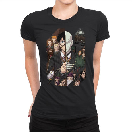 Harry Potter Tiles - Womens Premium T-Shirts RIPT Apparel Small / Black