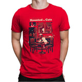 Haunted by Cats - Mens Premium T-Shirts RIPT Apparel Small / Red