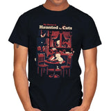 Haunted by Cats - Mens T-Shirts RIPT Apparel Small / Black