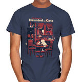 Haunted by Cats - Mens T-Shirts RIPT Apparel Small / Navy