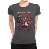 Haunted by Cats - Womens Premium T-Shirts RIPT Apparel Small / Heavy Metal