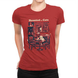 Haunted by Cats - Womens Premium T-Shirts RIPT Apparel Small / Red