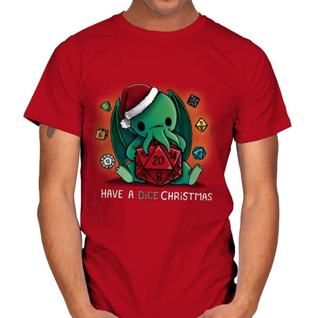 Have a Dice Christmas - Mens T-Shirts RIPT Apparel Small / Red
