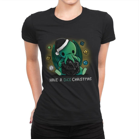 Have a Dice Christmas - Womens Premium T-Shirts RIPT Apparel Small / Black