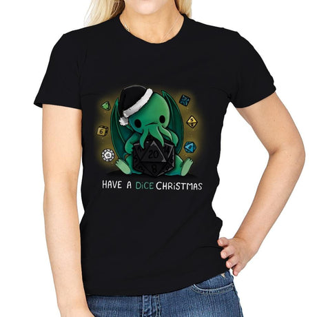Have a Dice Christmas - Womens T-Shirts RIPT Apparel Small / Black